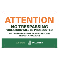 Attention No Trespassing Attention No Trespassing