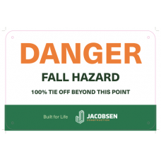 Danger Fall Hazard Danger Fall Hazard