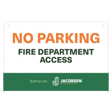 No Parking Fire Department Access