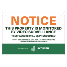 Notice Property Monitered by Cameras